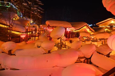 Harbin, Çin 6 Ocak 2026: Harbin 'in Kar Köyü