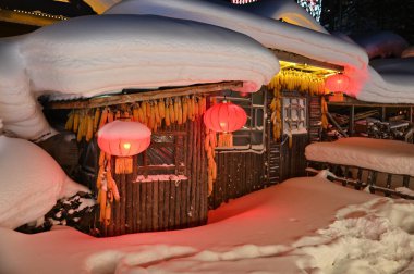 Harbin, Çin 6 Ocak 2026: Harbin 'in Kar Köyü