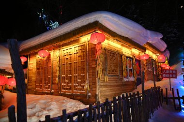 Harbin, Çin 6 Ocak 2026: Harbin 'in Kar Köyü