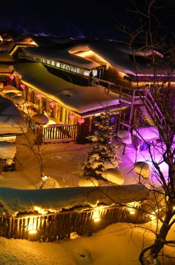 Harbin, Çin 6 Ocak 2026: Harbin 'in Kar Köyü