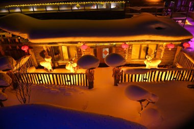 Harbin, Çin 6 Ocak 2026: Harbin 'in Kar Köyü