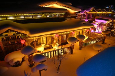 Harbin, Çin 6 Ocak 2026: Harbin 'in Kar Köyü