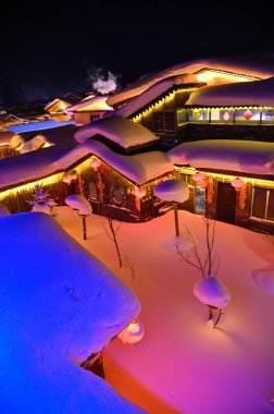 Harbin, Çin 6 Ocak 2026: Harbin 'in Kar Köyü