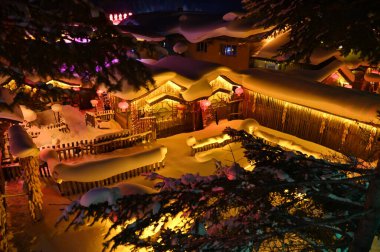 Harbin, Çin 6 Ocak 2026: Harbin 'in Kar Köyü