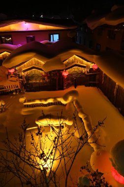 Harbin, Çin 6 Ocak 2026: Harbin 'in Kar Köyü