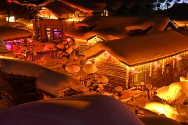 Harbin, Çin 6 Ocak 2026: Harbin 'in Kar Köyü