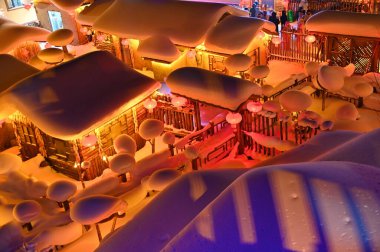 Harbin, Çin 6 Ocak 2026: Harbin 'in Kar Köyü