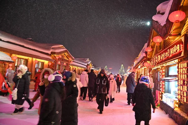 Harbin, Çin 6 Ocak 2026: Harbin 'in Kar Köyü