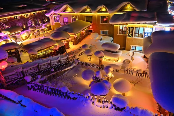 Harbin, Çin 6 Ocak 2026: Harbin 'in Kar Köyü