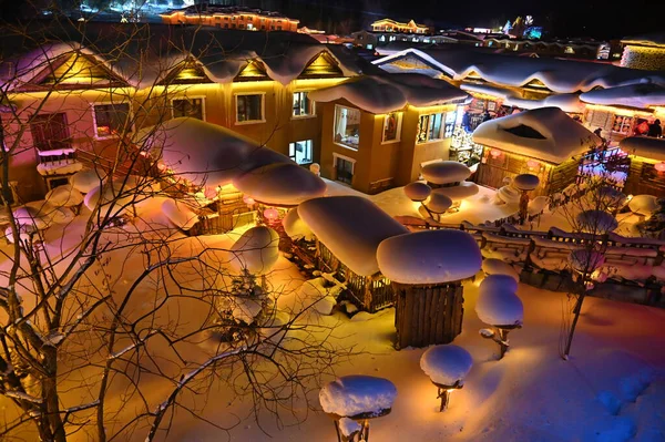 Harbin, Çin 6 Ocak 2026: Harbin 'in Kar Köyü