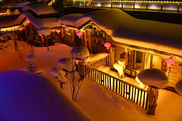 Harbin, Çin 6 Ocak 2026: Harbin 'in Kar Köyü