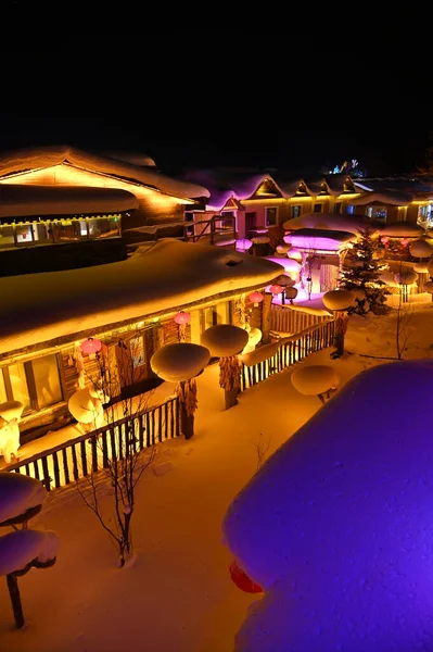 Harbin, Çin 6 Ocak 2026: Harbin 'in Kar Köyü