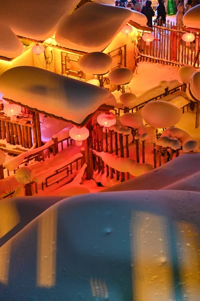 Harbin, Çin 6 Ocak 2026: Harbin 'in Kar Köyü