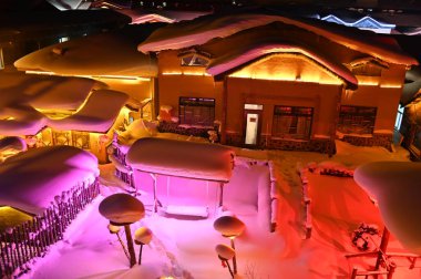 Harbin, Çin 6 Ocak 2026: Harbin 'in Kar Köyü