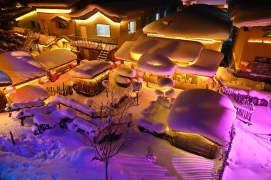 Harbin, Çin 6 Ocak 2026: Harbin 'in Kar Köyü