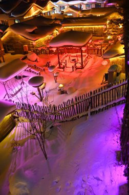 Harbin, Çin 6 Ocak 2026: Harbin 'in Kar Köyü