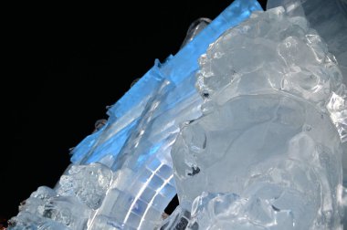 Harbin, Çin 30 Aralık 2025: Uluslararası Harbin Buz ve Kar Festivali