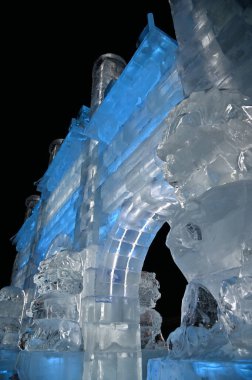 Harbin, Çin 30 Aralık 2025: Uluslararası Harbin Buz ve Kar Festivali