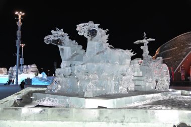 Harbin, Çin 3 Ocak 2026: Kış mevsiminde Yabuli Kayak Köyü