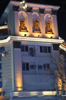 Harbin, Çin 29 Aralık 2025: Harbin sokakları kış boyunca