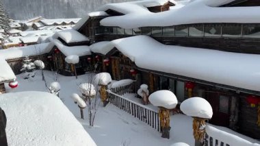 Harbin, Çin 6 Ocak 2026: Harbin 'in Kar Köyü