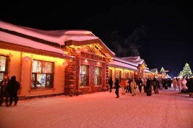 Harbin, Çin 6 Ocak 2026: Harbin 'in Kar Köyü