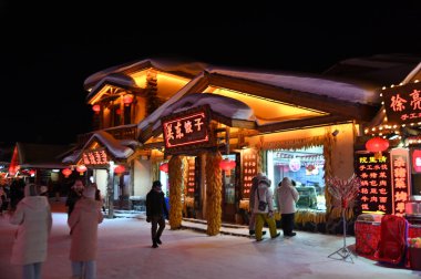 Harbin, Çin 6 Ocak 2026: Harbin 'in Kar Köyü