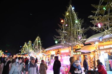 Harbin, Çin 6 Ocak 2026: Harbin 'in Kar Köyü