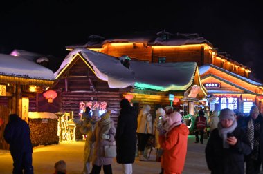 Harbin, Çin 6 Ocak 2026: Harbin 'in Kar Köyü