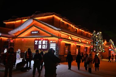 Harbin, Çin 6 Ocak 2026: Harbin 'in Kar Köyü