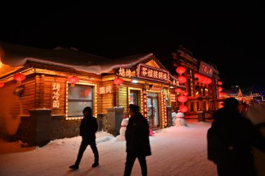 Harbin, Çin 6 Ocak 2026: Harbin 'in Kar Köyü