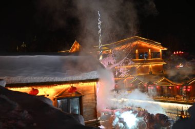 Harbin, Çin 6 Ocak 2026: Harbin 'in Kar Köyü