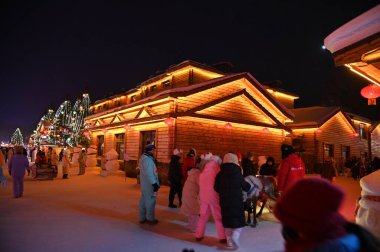 Harbin, Çin 6 Ocak 2026: Harbin 'in Kar Köyü