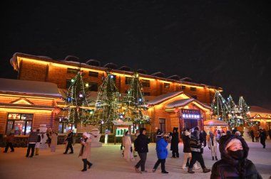 Harbin, Çin 6 Ocak 2026: Harbin 'in Kar Köyü