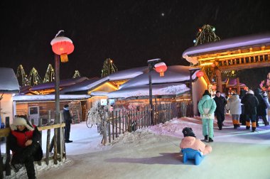 Harbin, Çin 6 Ocak 2026: Harbin 'in Kar Köyü