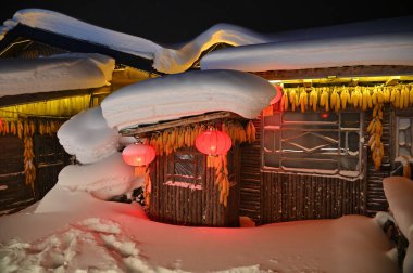 Harbin, Çin 6 Ocak 2026: Harbin 'in Kar Köyü