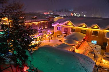 Harbin, Çin 6 Ocak 2026: Harbin 'in Kar Köyü