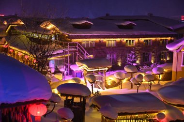 Harbin, Çin 6 Ocak 2026: Harbin 'in Kar Köyü