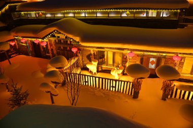 Harbin, Çin 6 Ocak 2026: Harbin 'in Kar Köyü