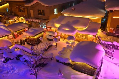 Harbin, Çin 6 Ocak 2026: Harbin 'in Kar Köyü