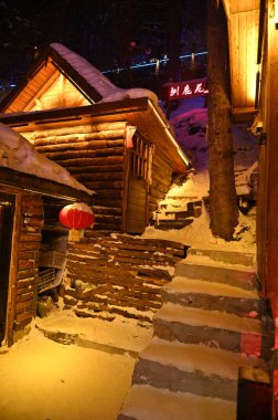 Harbin, Çin 6 Ocak 2026: Harbin 'in Kar Köyü