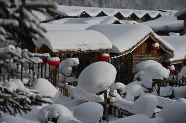 Harbin, Çin 6 Ocak 2026: Harbin 'in Kar Köyü