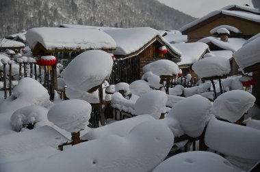Harbin, Çin 6 Ocak 2026: Harbin 'in Kar Köyü