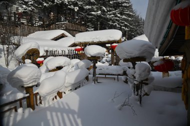 Harbin, Çin 6 Ocak 2026: Harbin 'in Kar Köyü