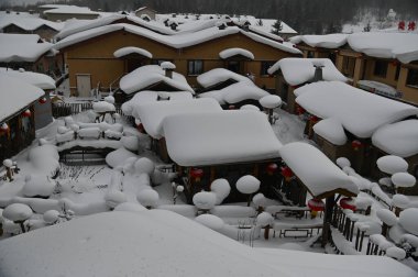 Harbin, Çin 6 Ocak 2026: Harbin 'in Kar Köyü