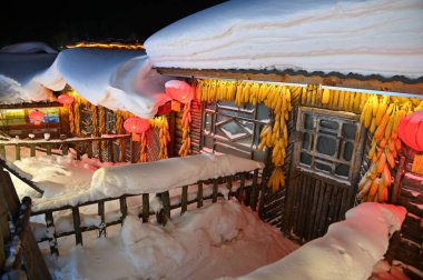 Harbin, Çin 6 Ocak 2026: Harbin 'in Kar Köyü