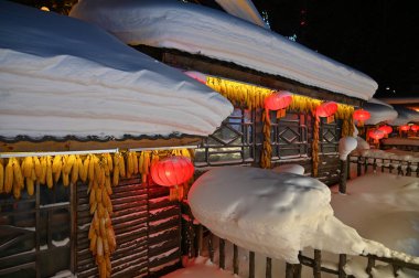 Harbin, Çin 6 Ocak 2026: Harbin 'in Kar Köyü