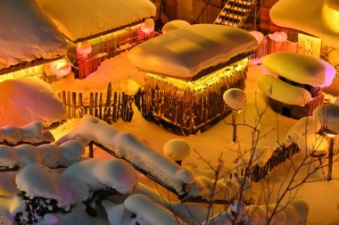 Harbin, Çin 6 Ocak 2026: Harbin 'in Kar Köyü