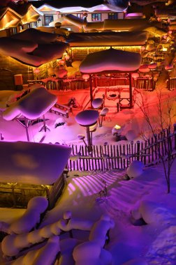 Harbin, Çin 6 Ocak 2026: Harbin 'in Kar Köyü