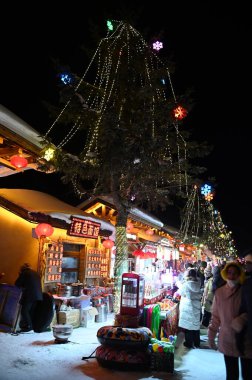 Harbin, Çin 6 Ocak 2026: Harbin 'in Kar Köyü